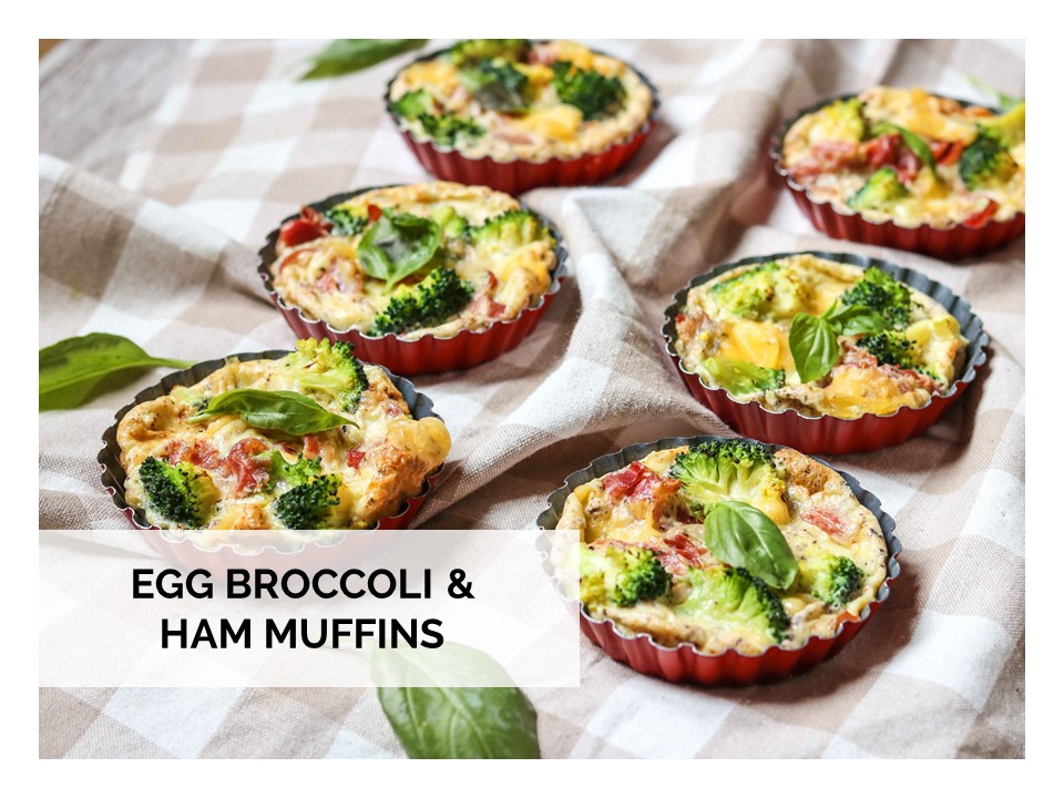 Egg, Broccoli & Ham Muffins